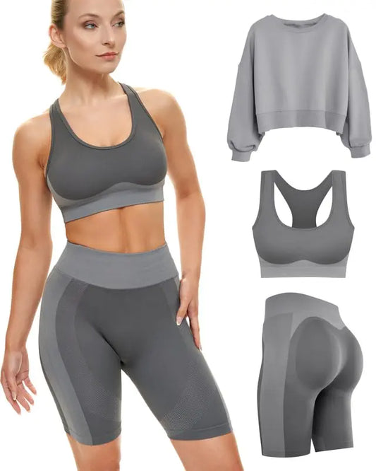 FlexFit Women's Gym Set - 2 or 3 Piece Workout Ensemble